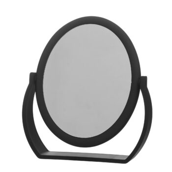 Danielle<br> Spegill 7x soft touch svartur ávalur